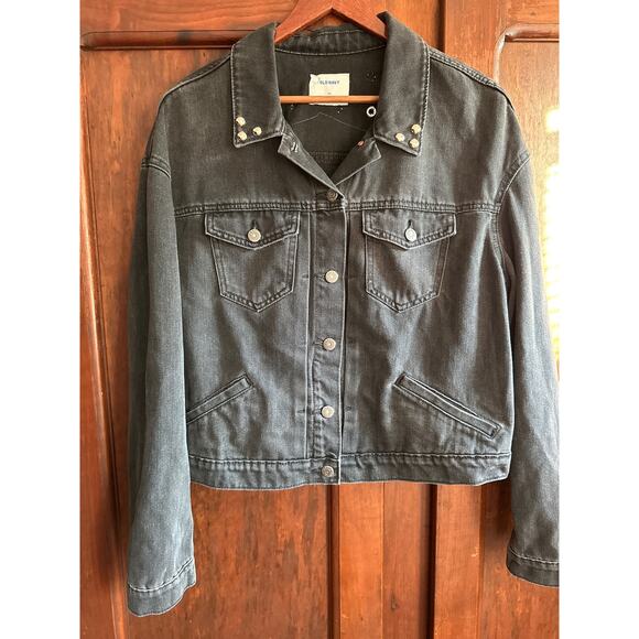 Custom Upcycled Black denim jacket with vintage Harley patchwork on the back - Picture 4 of 5